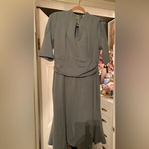 Vintage style light powder blue mermaid style dress